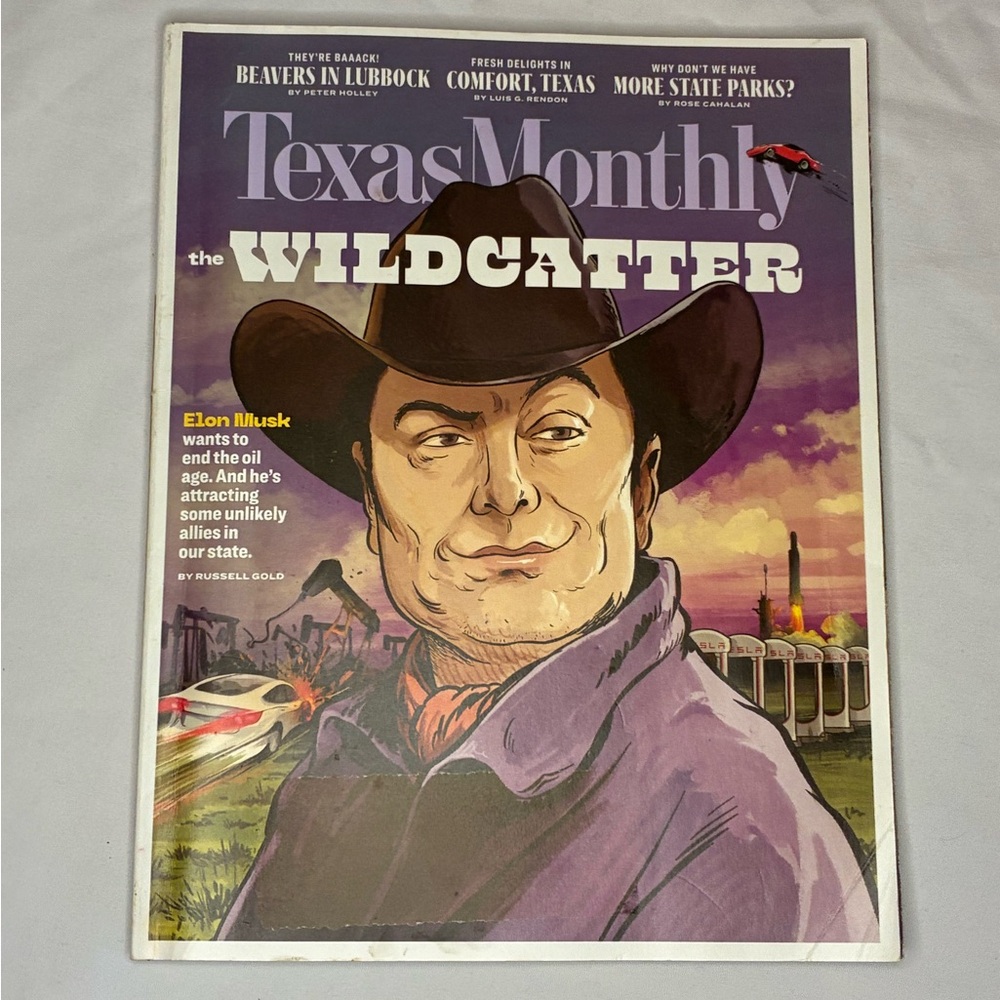 Texas Monthly 'The Wildcatter' Magazine Cover - Elon Musk April 2023